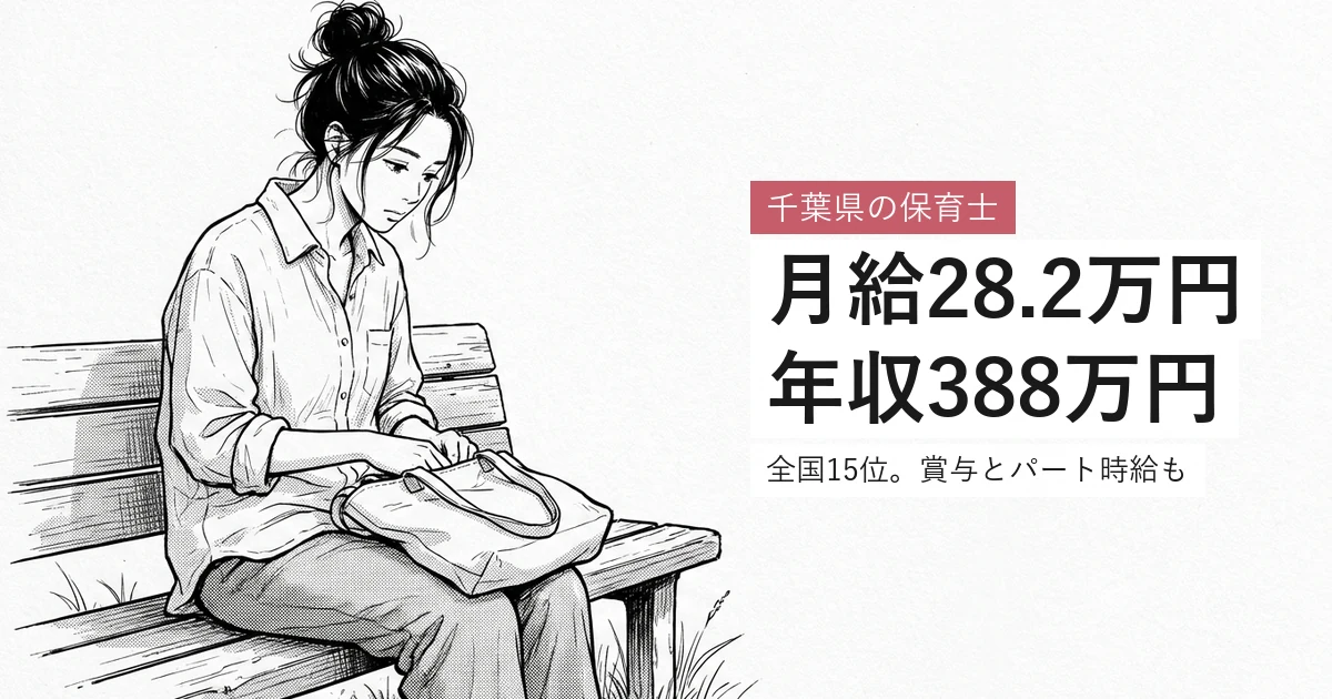 千葉県の保育士 月給28.2万円年収388万円