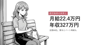 鹿児島県の保育士 月給22.4万円年収327万円