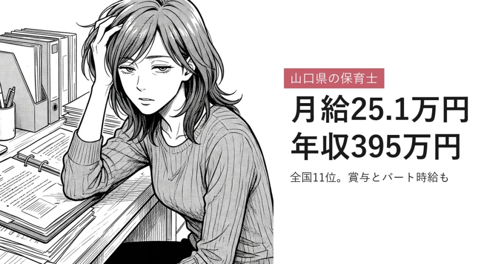 山口県の保育士 月給25.1万円年収395万円